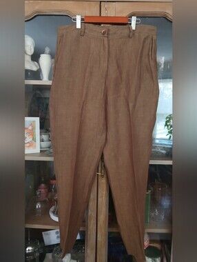 Peter Cohen 100% Linen Brown Slacks - L
